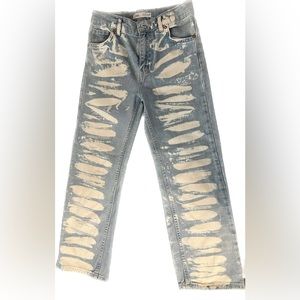 Zara|Light Wash Bleach Tie-Dyed Girl/ kids Jeans Size 10